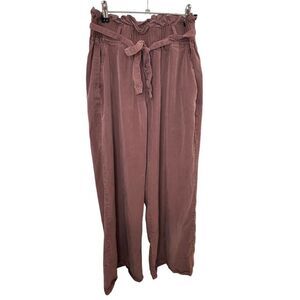 Thread and Supply Mauve Colored Flowy Pants With Belt